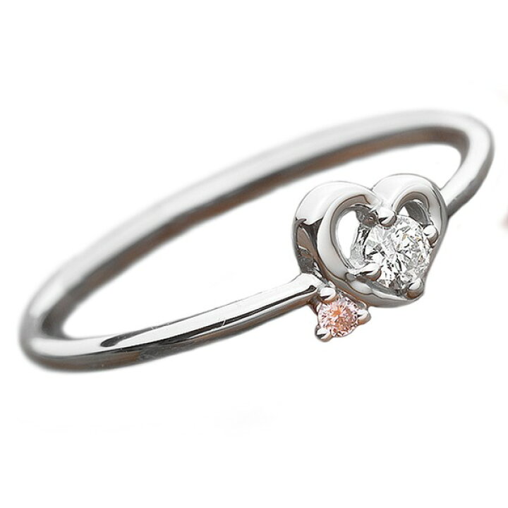 楽天市場】ダイヤモンド リング ダイヤ ピンクダイヤ 合計0.06ct 9号  