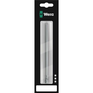 WERA ヴェラ ポジドライブねじ用 ロング ドライバービット 差込6.35mm 刃先サイズPZ2 全長152mm 136309 工具 ツール DIY