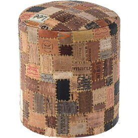 ラウンドスツール 約φ38×H44cm ブラウン 完成品