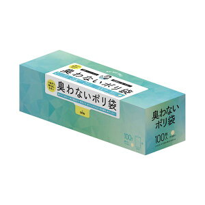 (まとめ) ハウスホールドジャパン 臭わないポリ袋 アイボリー ヨコ230×タテ380×厚み0.030mm AB08 1箱(100枚) 【×2セット】