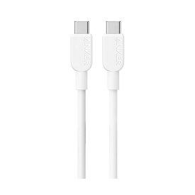 【訳あり・在庫処分】（まとめ） アンカージャパン ANKER 310 USB-C＆USB-C ケーブル 0.9m ホワイト A81E1021 1本 【×2セット】