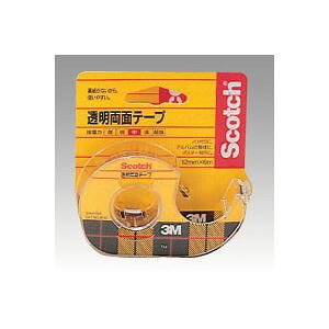 (まとめ) 住友スリーエム スコッチ(R)透明両面テープ 裏紙(はく離紙)なし 665-3-18 1巻入 【×2セット】