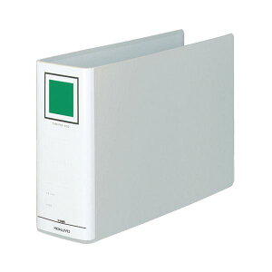 コクヨ チューブファイル(エコ)片開きA4ヨコ 800枚収容 80mmとじ 背幅95mm シルバー フ-E685C 1セット(4冊)