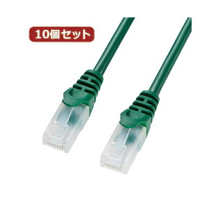10�Z�b�g�T�����T�v���C �c���܂�h�~CAT5eLAN�P�[�u�� LA-Y5TS-10GX10