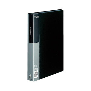 コクヨ クリヤーブック(ベーシック)固定式 A4タテ 60ポケット 背幅37mm 黒 ラ-B60D 1セット(4冊)