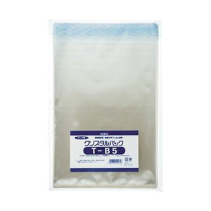 (まとめ)HEIKO クリスタルパックT(テープ付)T-B5 0.03×195×270+40mm #6743100 1パック(100枚)【×20セット】