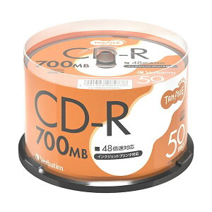 (�܂Ƃ�) TANOSEE �o�[�x�C�^�� �f�[�^�pCD-R 700MB 48�{�� �z���C�g�v�����^�u�� �X�s���h���P�[�X SR80FP50T2 1�p�b�N(50��) �y×3�Z�b�g�z