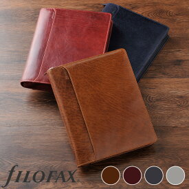 ファイロファックス システム手帳 ロックウッド ジップ Lockwood zip A5サイズ Filofax フルグレインバッファローレザー 艶出し仕上げ 2024年ダイアリー付き 牛革 本革 メンズ レディース 6穴 リング径25mm デスクサイズ