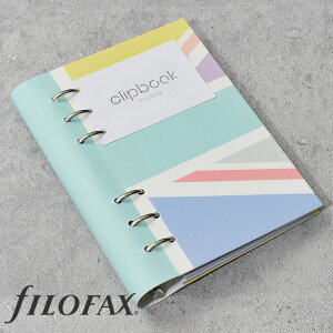 ファイロファックス システム手帳 クリップブック ジャック バイブルサイズ 6穴 リング径25mm 聖書サイズ パステル ユニオンジャック 合皮 メンズ レディース Filofax Clipbook Jack