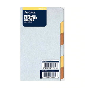 t@Ct@bNX VXe蒠 tB oCuTCY Metallic Blank CfbNX 6 Tabs Filofax 6 TCY 132679