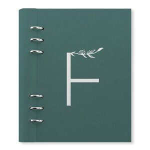�t�@�C���t�@�b�N�X �V�X�e���蒠 �N���b�v�u�b�N ���m�O���� A5�T�C�Y Filofax Clipbook Monogram ����f�� �f�X�N�T�C�Y 6�� �����O�a25mm