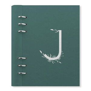 �t�@�C���t�@�b�N�X �V�X�e���蒠 �N���b�v�u�b�N ���m�O���� A5�T�C�Y Filofax Clipbook Monogram ����f�� �f�X�N�T�C�Y 6�� �����O�a25mm
