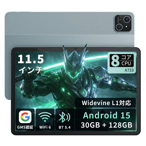 �y���r���[�ŕۏ�2�N���T�z �^�u���b�g Android 15 11.5�C���` Wi-Fi���f�� 8�R�ACPU 2.0GHz 30GB RAM+128GB ROM+512GB�g�� �A���h���C�h15 Tablet 2800×1840�𑜓x IPS��� Wi-Fi6 BT5.4 6000mAh�o�b�e���[ Widevine L1�Ή� T