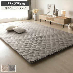 �Ɍ� ���O �P�i ��185×275cm ����30mm�^�C�v �O���[ �������E���^�� ����~�߉��H�t�� �J�o�[�����O�d�l �ȒP�t���ւ� �􂦂�J�o�[�t�� �I�[���V�[�Y�����K ���O�}�b�g �O�~ �t���A�}�b�g ��