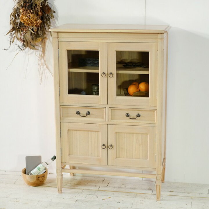 楽天市場】ハイ キャビネット 85×45×126cm 木製 ミンディ 無垢材 