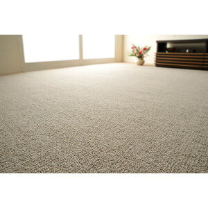 ラグマット 絨毯 江戸間 4.5畳 約261×261cm グレー 日本製 ウール100% 防炎 防ダニ 抗菌 ホットカーペット可 オペラ【代引不可】
