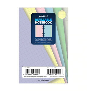 ファイロファックス 詰め替え可能ノートブック リフィル ポケットサイズ スモールサイズ 方眼紙 パステルカラー Notebook filofax
