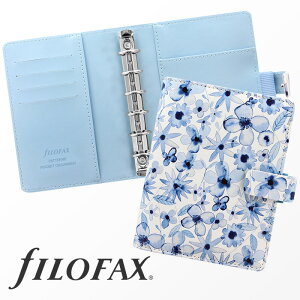 t@Ct@bNX VXe蒠 p^[ ~j6 |PbgTCY X[ CfBSt[ Oa19mm Y fB[X  Filofax Patterns IndigoFloral NNԃXPW[t