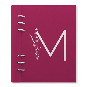 �t�@�C���t�@�b�N�X �V�X�e���蒠 �N���b�v�u�b�N ���m�O���� A5�T�C�Y Filofax Clipbook Monogram ����f�� �f�X�N�T�C�Y 6�� �����O�a25mm