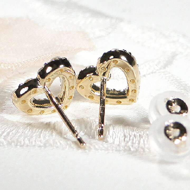 楽天市場】K18YG ハート ダイヤモンド ピアス【0.40ct】【送料無料  