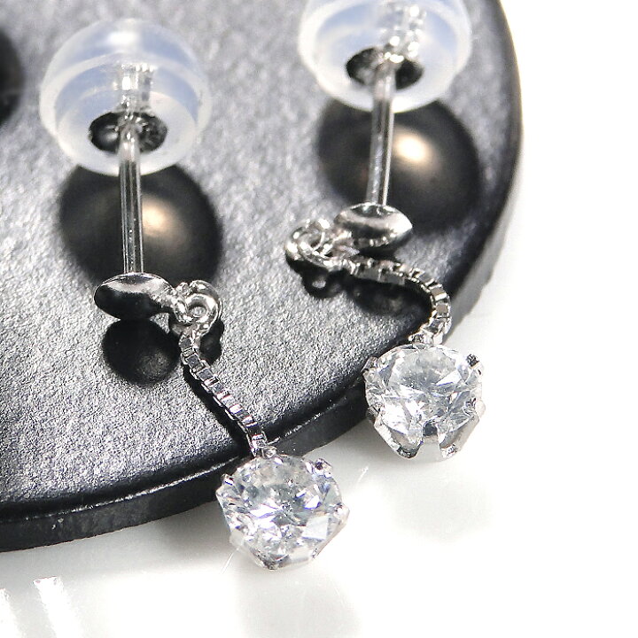 楽天市場】Pt900 ダイヤモンド チェーン ピアス【0.34ct】【送料無料 