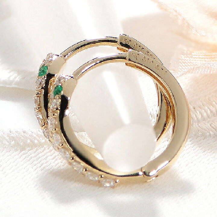 楽天市場】K18YG 【0.2ct】ダイヤモンド/エメラルド or ルビー 蛇  