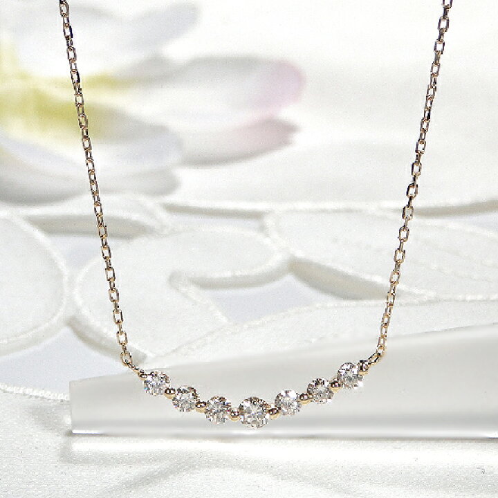 楽天市場】K18YG【0.5ct】ダイヤモンド ライン ペンダント スライド 