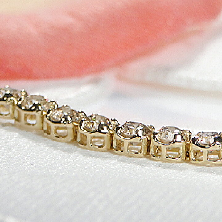 楽天市場】K18YG/WG【3.00ct】ダイヤモンド テニスブレスレット 【送料 