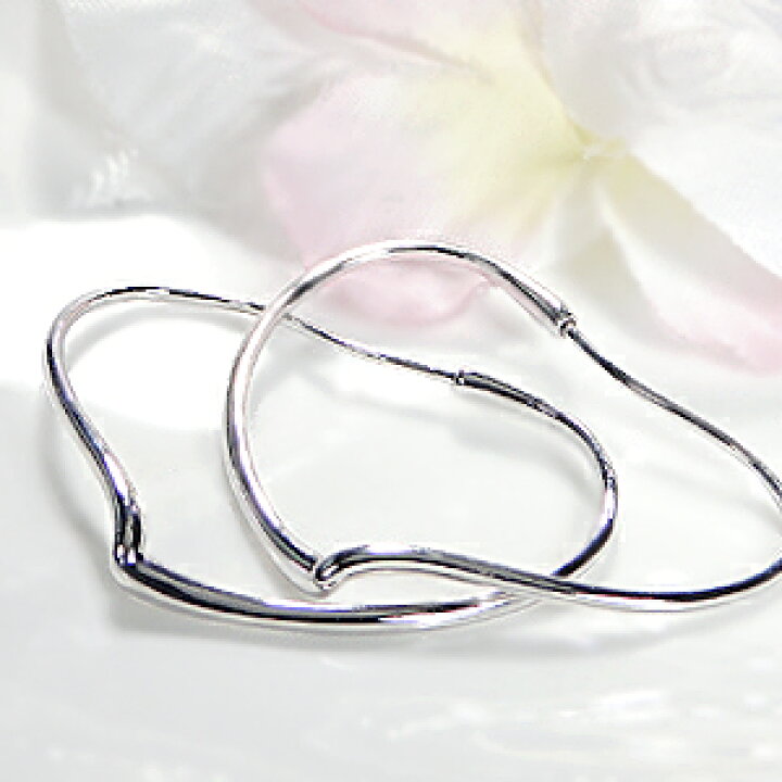 楽天市場】K14WG オープンハート フープ ピアス 14金 k14 14k ゴールド  