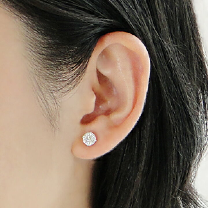 楽天市場】K18WG【0.32ct】ダイヤモンド ピアス ダイヤ 18金 ゴールド 