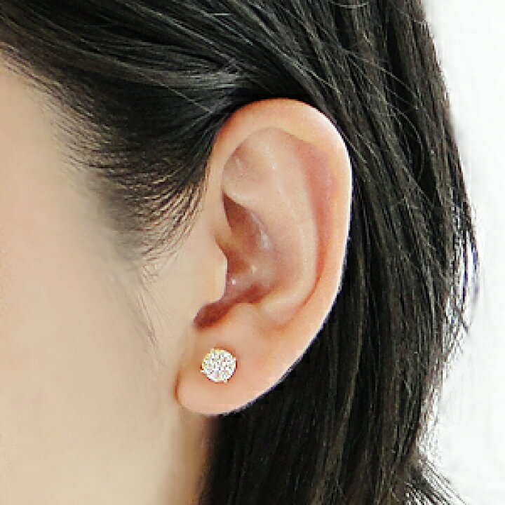 楽天市場】K18YG【0.32ct】ダイヤモンド ピアス ダイヤ 18金 ゴールド 