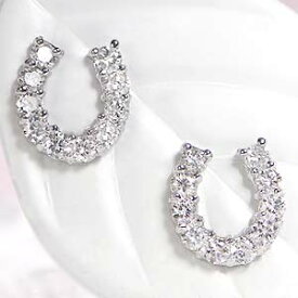 K18WG 0.3ct ダイヤモンド 馬蹄 ピアスホースシュー スタッドピアス ダイヤモンドピアス 可愛い 人気 ダイヤ 18金 ゴールドピアス ダイア 代引手数料無料 送料無料 品質保証書 ジュエリー ギフト 誕生日プレゼント 贈り物 k18