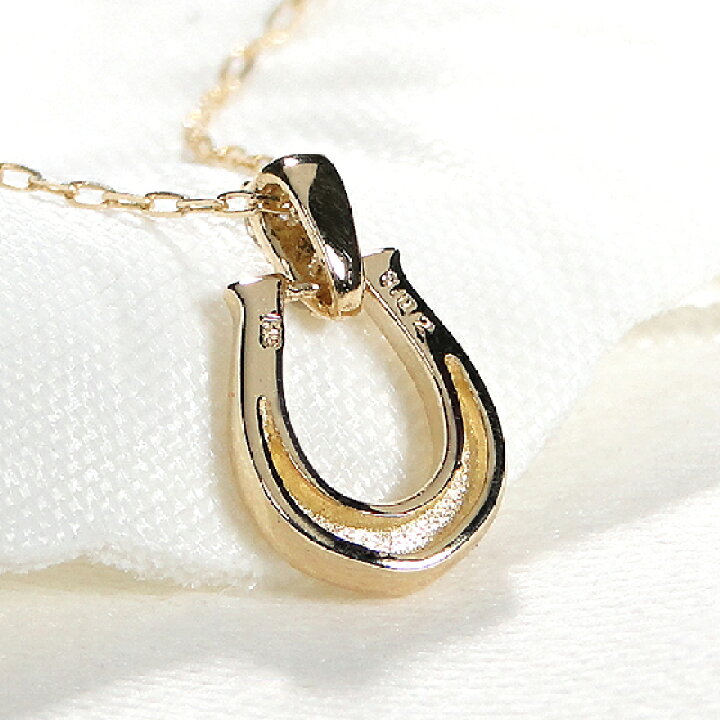 ◎再入荷☆人気の特大ホースシューK18YG 天然ダイヤモンドペンダントトップ 