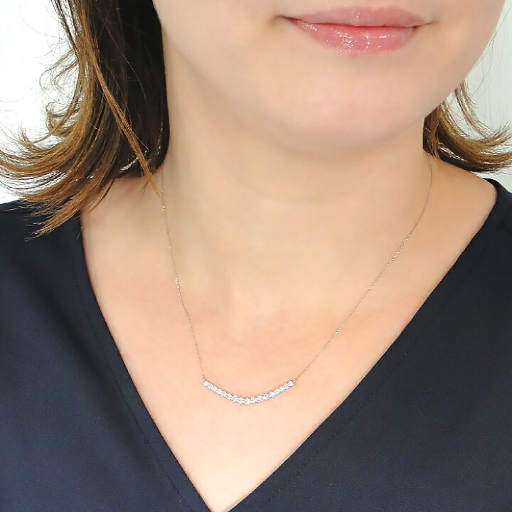 楽天市場】Pt900【1.0ct】ダイヤモンド ライン ネックレスプラチナ 