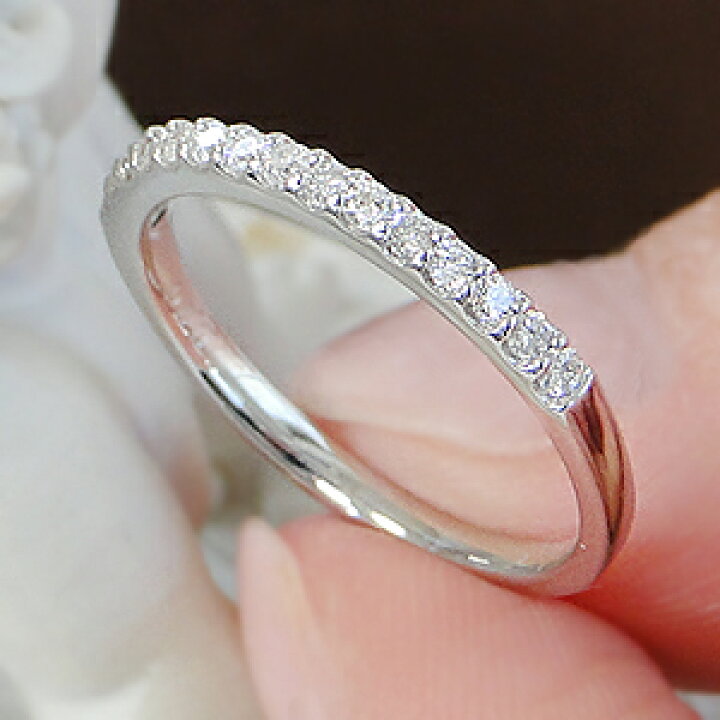 楽天市場】K18WG【0.20ct】ダイヤモンド ハーフ エタニティ リング  