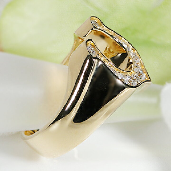楽天市場】K18YG メンズ ダイヤモンド 0.5ct 馬蹄 リング【送料無料 
