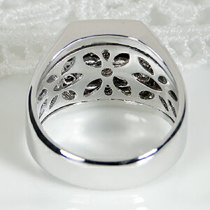 楽天市場 K18yg Wg メンズ ダイヤ 印台 リング 0 65ct 送料無料 代引手数料無料 品質保証書 １８金 ゴールド 指輪 メンズリング メンズジュエリー 豪華 ギフト 印台リング メンズリング 人気 ゴージャス おすすめ 幅広 記念日 贈り物 ホーニング つや消し