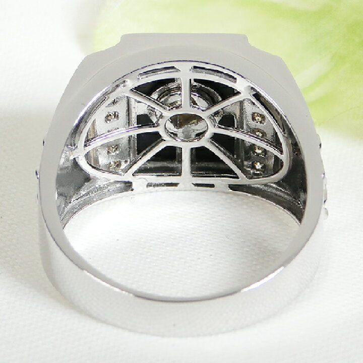 楽天市場】K18YG/WG メンズ オニキス ダイヤ リング【0.50ct】【送料 