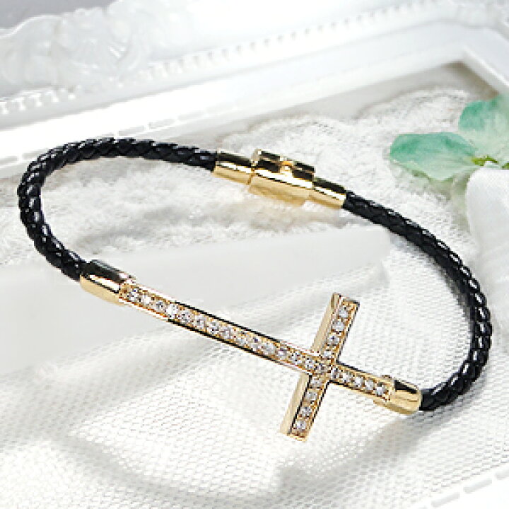 楽天市場】K18YG 0.7ct ダイヤモンド クロス ブレスレットダイヤブレス  