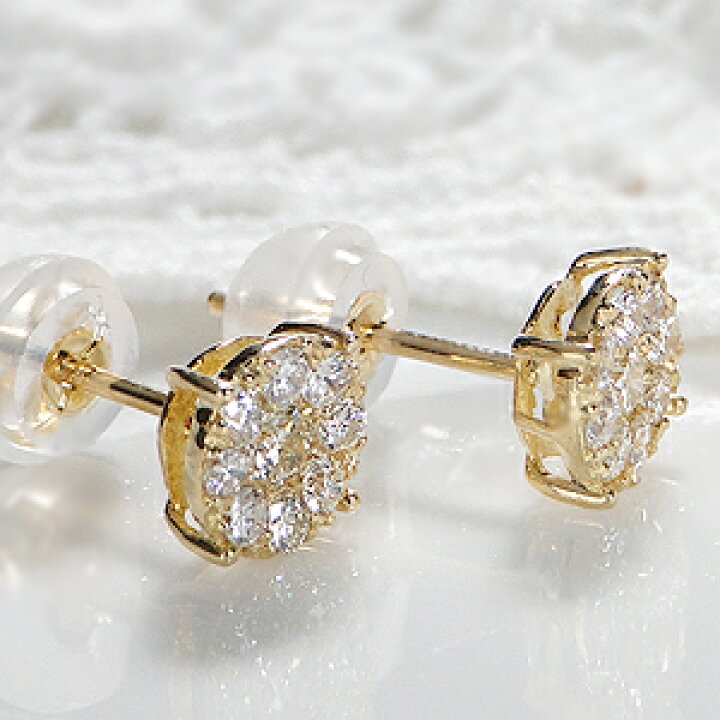 楽天市場】K18YG【0.32ct】ダイヤモンド ピアス ダイヤ 18金 ゴールド 