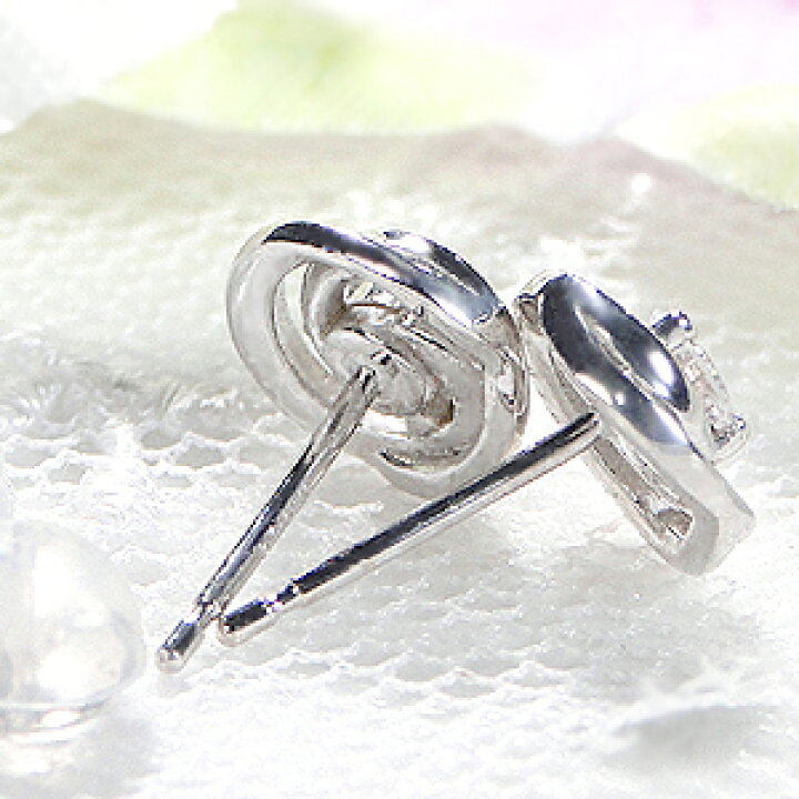 楽天市場】K18WG/YG【0.20ct】ローズモチーフ ダイヤモンド ピアス 
