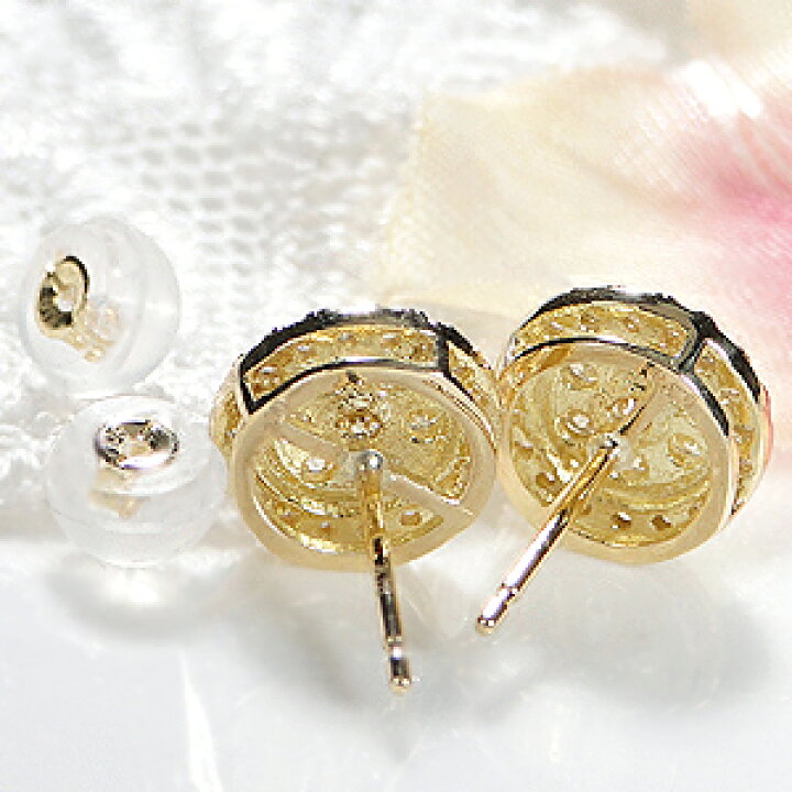 楽天市場】K18YG【0.6ct】ダイヤモンド ピアススタッドピアス 丸 