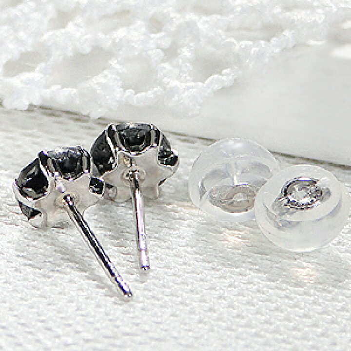 楽天市場】Pt900【1.0ct】一粒 ブラックダイヤモンド スタッドピアス 
