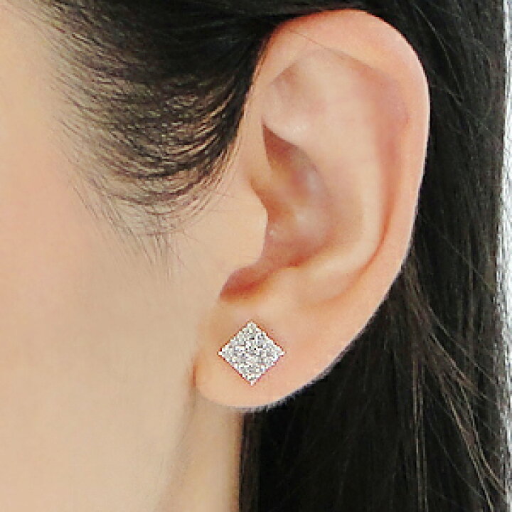 楽天市場】K18WG【0.40ct】ダイヤモンド ピアスダイヤ ピアス 18金  