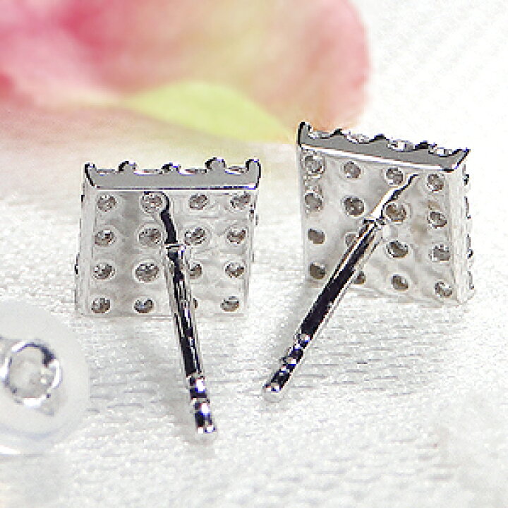 楽天市場】K18WG【0.40ct】ダイヤモンド ピアスダイヤ ピアス 18金 