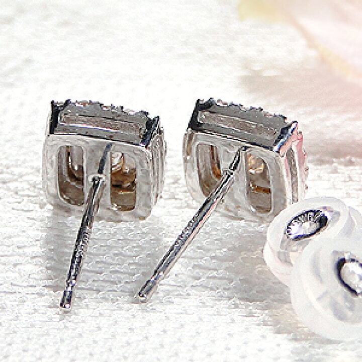 楽天市場】K18WG/YG【0.34ct】ダイヤモンド ピアス18金 ゴールド  