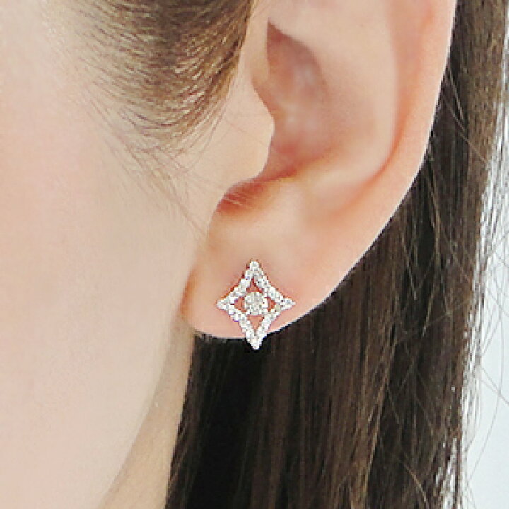 楽天市場】K18YG/WG【0.40ct】ダイヤモンド ピアス18金 ゴールド 