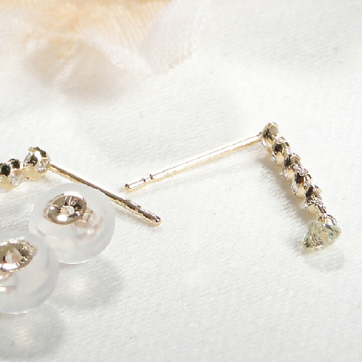 楽天市場】K18YG/WG【0.50ct】レーザーホール ダイヤモンド ピアス 