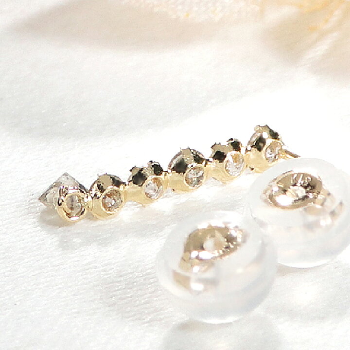 楽天市場】K18YG/WG【0.50ct】レーザーホール ダイヤモンド ピアス 