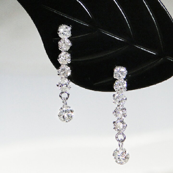 楽天市場】K18YG/WG【0.50ct】レーザーホール ダイヤモンド ピアス 